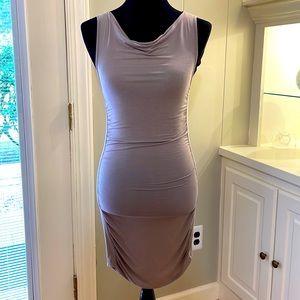 ALLUDE ruched dress or long top. Size small. Taupe color. Brand new with tags.